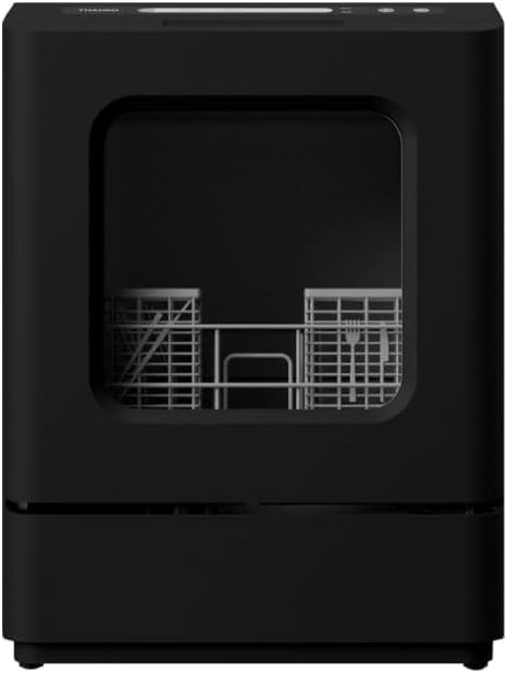 食器洗い乾燥機一人用二人用工事不要でシンク横に置けるタンク式食洗機(マットブラック)